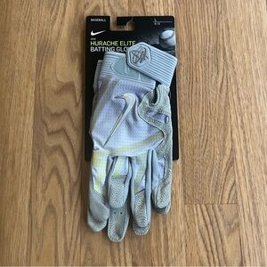 Nike Hurache Elite Baseball Batting Gloves Grey PGB543-073 Size Large NEW